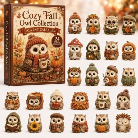 Eule im Herbst Adventskalender 2026 2D Überraschungsbox