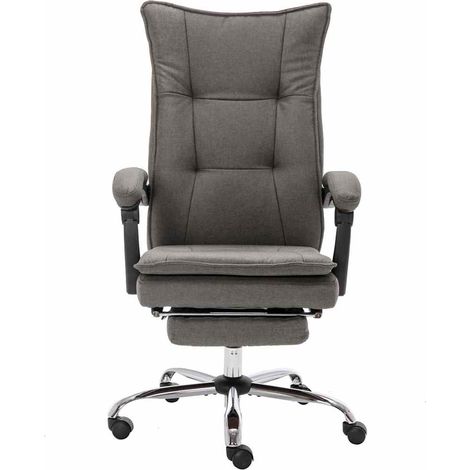 Maison Exclusive - Massage-Bürostuhl Grau Stoff (1/5)