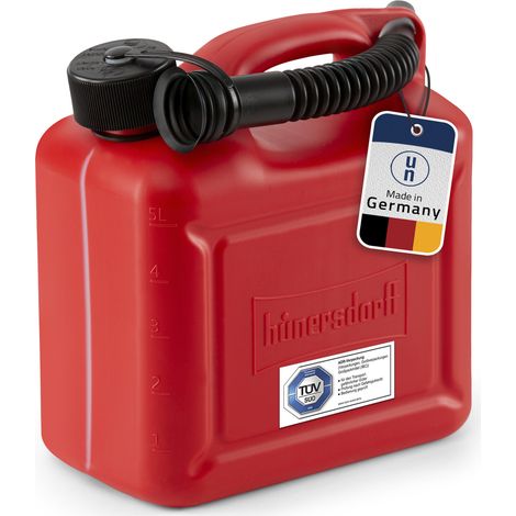 Kraftstoffkanister 5 Liter Benzinkanister, Dieselkanister rot