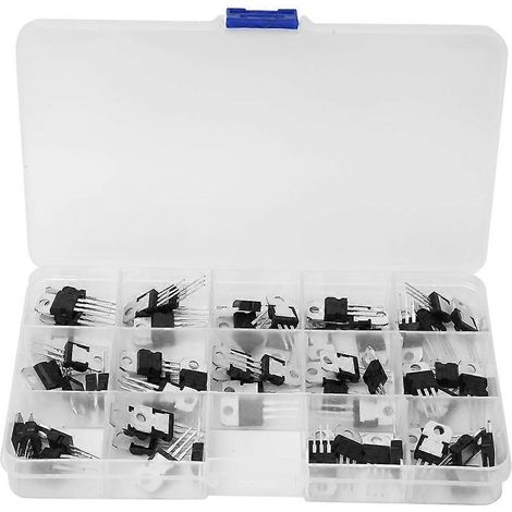 70 Stück 14 Werte Dreipol-Spannungsregler-Transistor-Set (positiv & negativ)