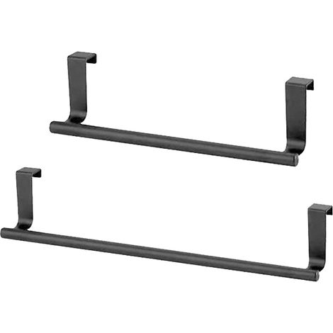 Crochets pour serviettes de cuisine support de rangement sans poinçonnage petite taille et grande 236.2cm 366.2cm 2 pièces Noir (1/5)