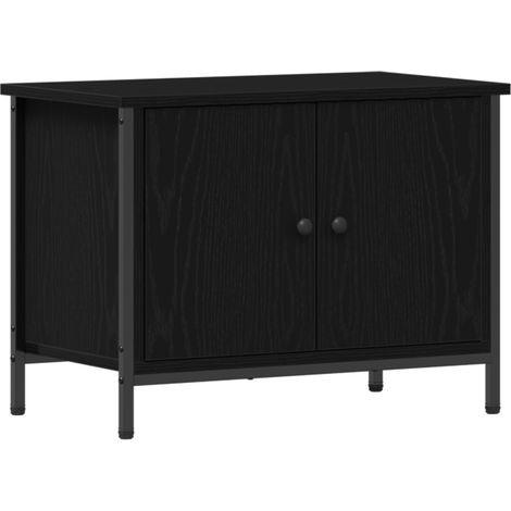 Black Oak TV Stand Black Oak Engineered wood 60 x 35 x 45 cm vidaXL (1/5)