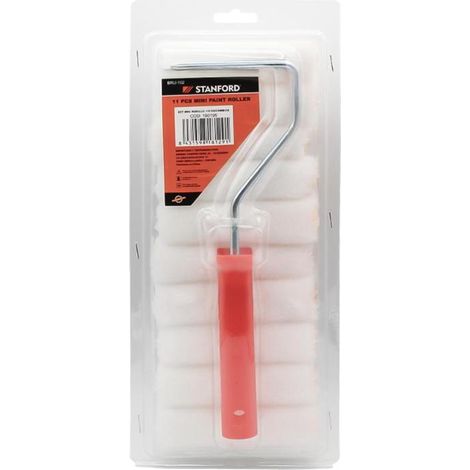STANFORD set mini rodillo &4310 recambios set , Set de mini rodillo con 10 recambios Stanford Set ideal para trabajos de pintura de precisión en espacios pequeños o áreas difícil (1/3)