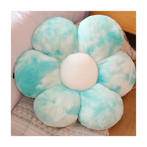 Filiyano-1 coussin bleu et blanc, coussin en peluche à motif floral (1/4)