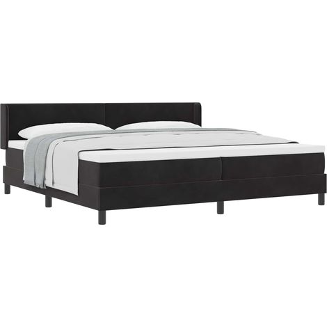 Maison Exclusive - Boxspringbett mit Kopfteil Schwarz 200 x 200 c