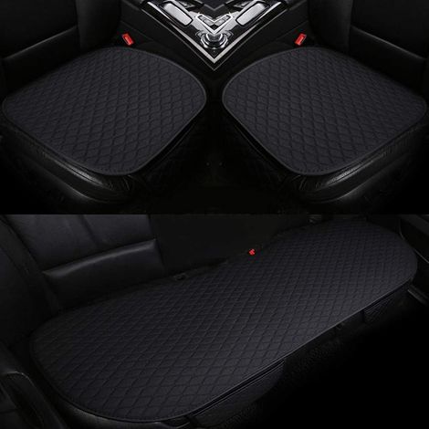 Car Seat Cushion, Car Seat Cushion Seat Cover, Comfortable Non-Slip Chair Mat Pad Auto Seat Cover for Car Front and Rear Seats (Black,3pcs) (1/5)