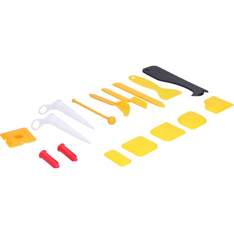 Ortviai Kit de 16 outils pour calfeutrage et nettoyage de joints – silicone souple,刮 spatules polyvalentes pour silicone, mastic et jointoiement