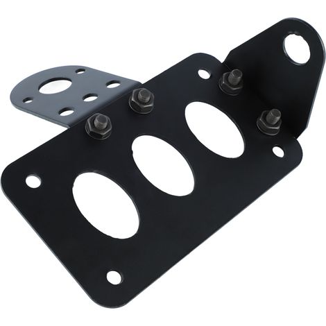 Support latéral plaque d'immatriculation en fer, cadre rétro numéro pour moto (1/5)