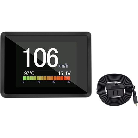 Ordinateur de Bord OBD2 Afficheur Vitesse Consommation Carburant Scanner Diagnostic Voiture