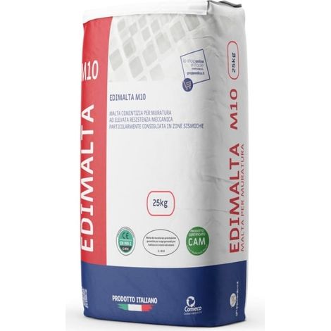 Edimalta M10 malta da muratura cementizia a elevata resistenza meccanica 25 kg