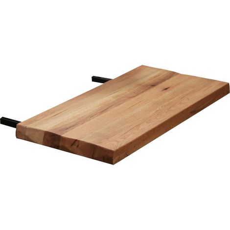 Rallonge pour les tables en chêne huilé bords naturels 200 et 240 cm PALERME (50 cm) (1/5)