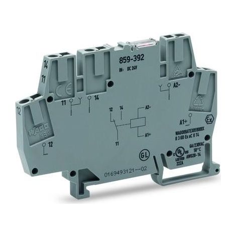 WAGO 859-392 bloque de relé gris 24 V 3 A