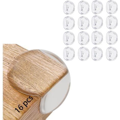 16 Pack Table Corner Protectors (3 x 3 x 2 cm), Clear Silicone Table Corners with Reinforced Super Glue for Tables (1/5)