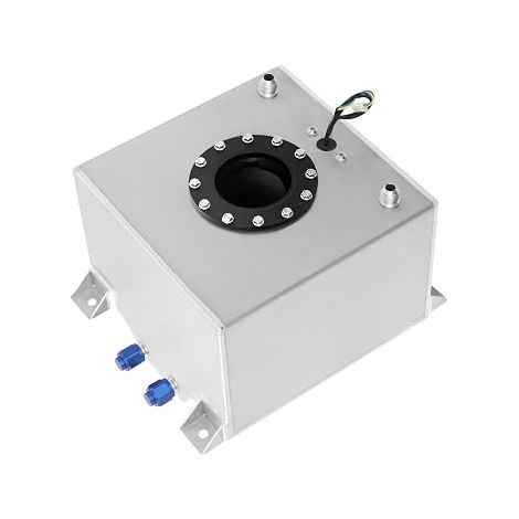 Réservoir de carburant universel en aluminium 20 l avec capteur de niveau d'huile 0-90 Ohms pour voiture de course SUV (1/5)