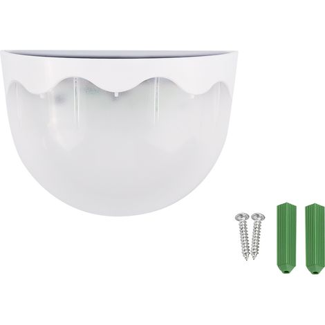 Lampe Solaire Murale 6 Led Extérieur Jardin Allumage Automatique Panneau Polycristallin Blanc Chaud Lot De 1 (1/5)