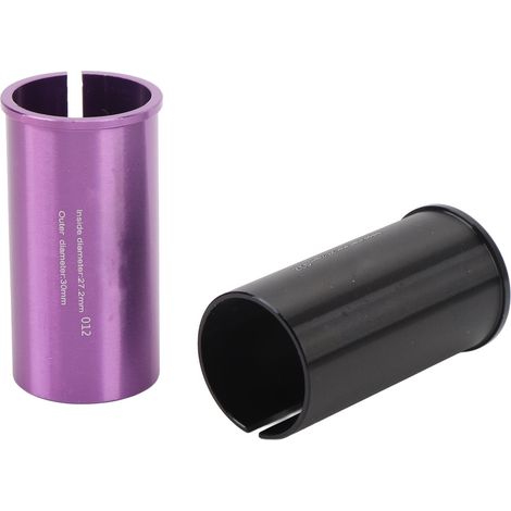 Lot de 2 cales de tige de selle en alliage d'aluminium, manchons réducteurs légers, adaptateurs pour tube de selle de cyclisme 27,2-30 mm (1/5)