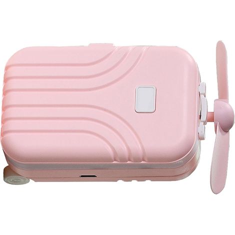 Mini Portable USB Rechargeable Fan with LED Mirror and Cooling Function, Portable Fan for Vacation, Home, and Office (1/5)