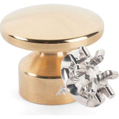Kit de Fixation : Vis placo Longueur 20 mm Alu + Grande Patère convexe Laiton - L'Attachante (1/5)