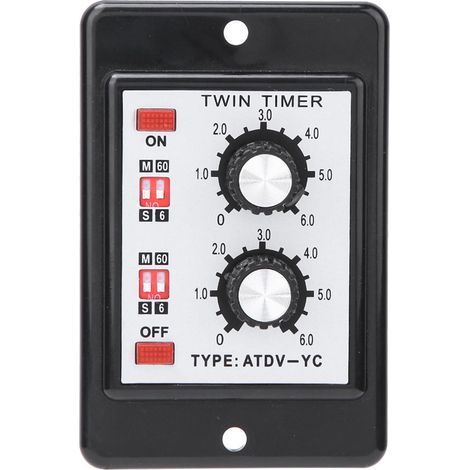 Dual timer relay button on/off, ATDV-YC 6S-60M control time switch (DC 12V) (1/5)