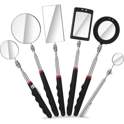 Telescopic LED Inspection Mirrors, Retractable LED Mechanical Mirror Tool, Retractable Under Vehicle Detection - (1/5)