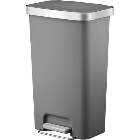 EKO - Poubelle à pédale Hana 45 litres - Plastic - gris
