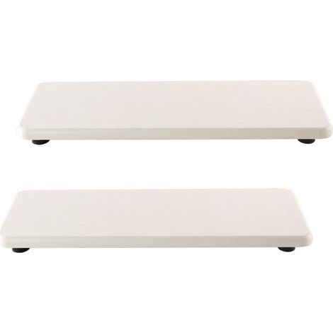 Lot de 2 plateaux absorbants en pierre, porte-savon pour évier de cuisine/salle de bain, plateau en diatomite pour flacons de savon et de cosmétiques dans les maisons modernes, 10 cm l x 22 cm L, blan (1/4)