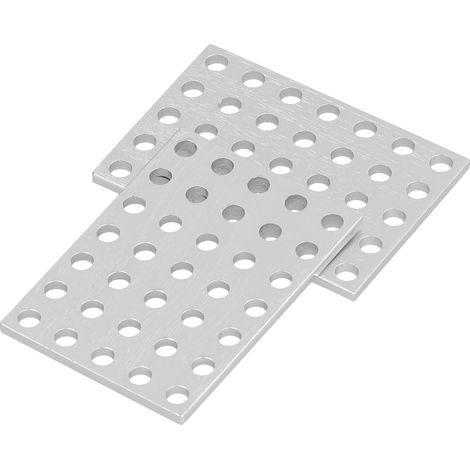 Lot de 5 plaques de fixation antirouille en acier plat pour réparation et équerre de renfort d'angle pour robots et bois (1/5)