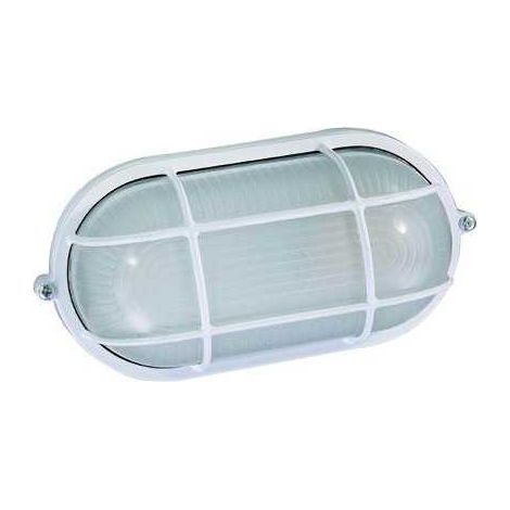 Plafón de aluminio Blinky Ovo Ovalado Blanco 60 Vatios