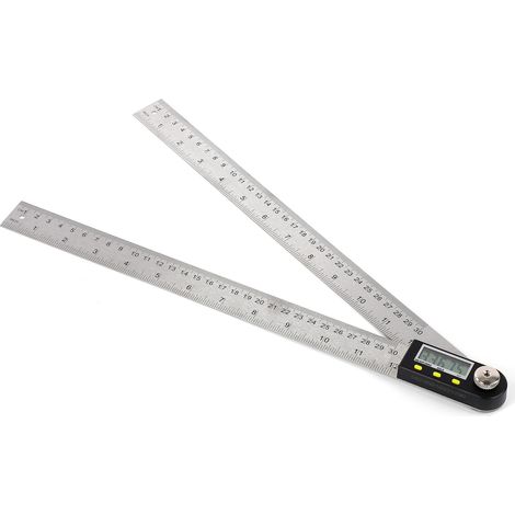 Rapporteur numérique avec affichage LED, en acier inoxydable, métrique, impérial, outil de mesure à 360° pour charpentiers (1/5)