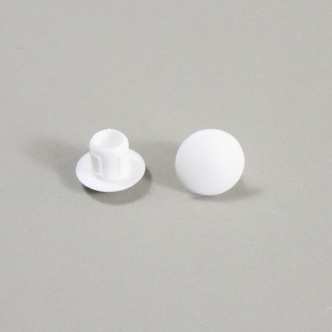 Bouchon obturateur plastique 6 mm – Couleur blanc – Résistant à l'humidité et à la corrosion – Pour matériaux pleins – Fabrication européenne – Ajile