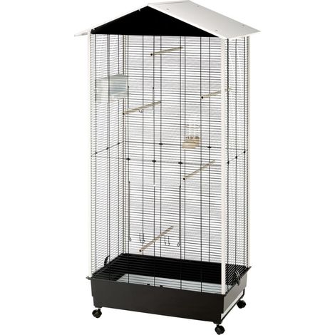 Ferplast Voladero Nota elegante blanco y negro 76,5x57x161,5 cm (1/4)