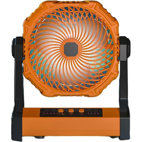 Tragbarer Zeltventilator mit Licht, 10000mAh Akku, 3 Geschwindigkeitsstufen