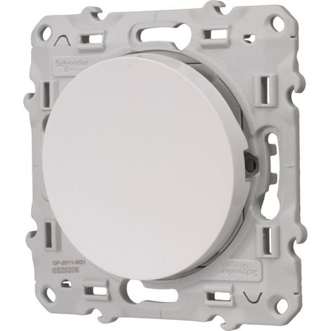Schneider Electric – Bouton poussoir 10A à vis – Installation à encastrer – Résistance IK04 – Indice de protection IP21 – Pour éclairages et sonneries