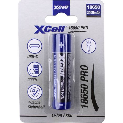 XCell Pile rechargeable spéciale 18650 Li-Ion 3.7 V 3400 1 pc(s)