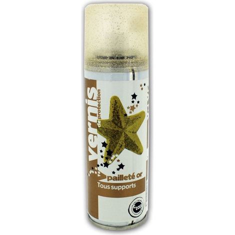 Vernis de protection - Paillettes or - Tous supports - 125ml