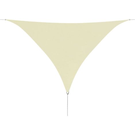 Parasol en tissu Oxford triangulaire 5x5x5 m Crème (1/4)