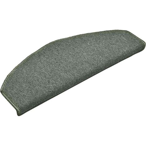 Maison Exclusive - Tapis d'escalier 30 pièces 65 x 24 x 4 cm Vert foncé Demi-rond Grand (1/5)