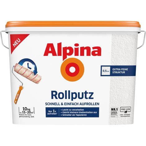 Alpina Rollputz 10 kg 0,5 mm Körnung weiß Putz