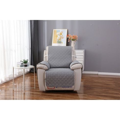 Housse Fauteuil Relax 1 Place, Housse de Canapé Protecteur Inclinable Imperméable pour Chambre (Gris 55×200) (1/4)