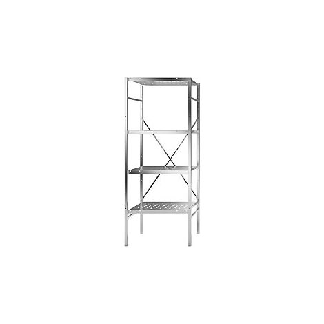 kaiserkraft  Scaffale a innesto in acciaio inox  4 ripiani
