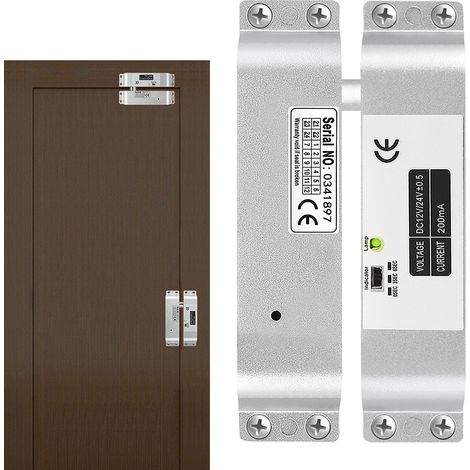Serrure magnétique DC12 V 1000 kg - Serrure de porte électrique - Contrôle d'accès à induction - Convient à tous les types de portes pour la sécurité à la maison (1/5)