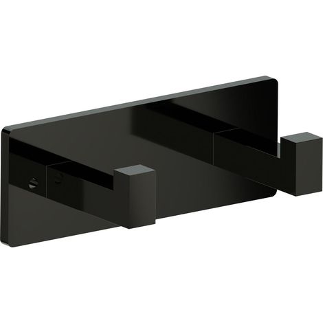 BELTRAN 20285 LUKA Percha Doble Cromo Negro Atornillar - ref: 064-20285