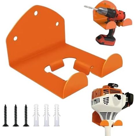 Support Mural - Debroussailleuse Outils Jardin éLectriques De Jardinage pour Tondeuses à Gazon, Taille-Haies(Orange (1/5)