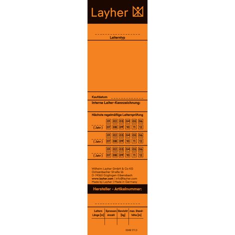Layher Universal- und Prüfetikett 10 Stück (1/2)