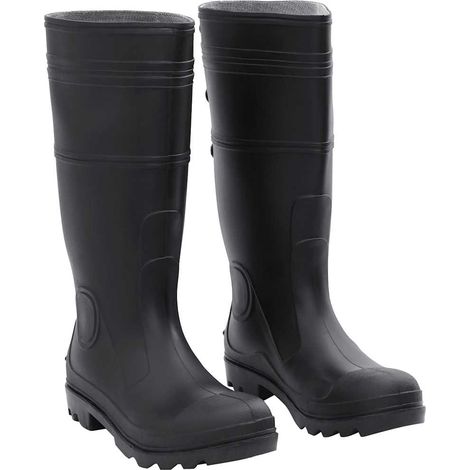 Bottes en caoutchouc noir, pointure 41, PVC