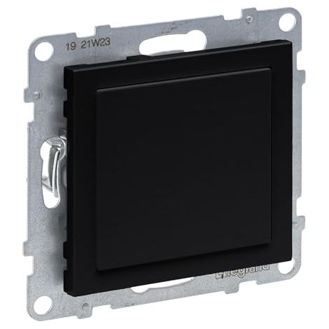 Adaptateur mosaic Legrand seano finition laquée noire 6x11 cm