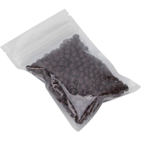 Perles de cire dépilatoire pour hommes et femmes, usage domestique, cire dure en grains, accessoire 50 g, chocolat (1/5)