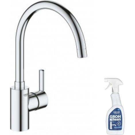 Grifo de cocina GROHE Feel Quickfix cromado + limpiador GrohClean (1/2)