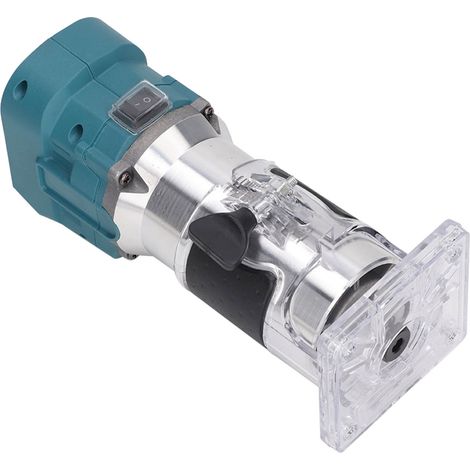 Défonceuse à bois sans fil compacte, brosse sans balai, embase fixe, compatible batteries Makita 18V Li-ion (non fournies). (1/5)