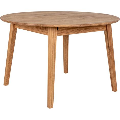 Metz table de salle à manger avec plateaux supplémentaires extenstible papillon 118x118/158cm chêne huilé. (1/5)